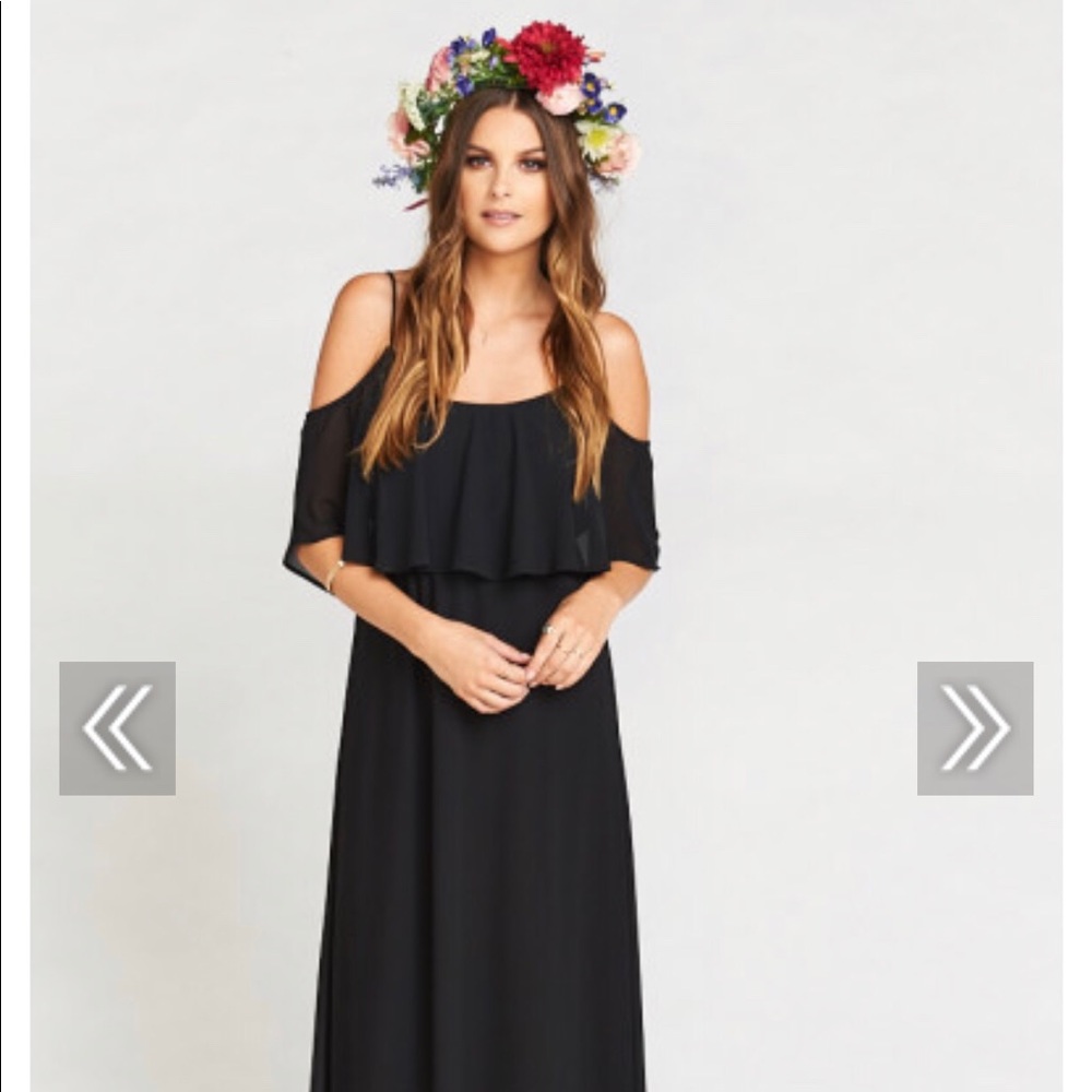Show Me Your MuMu- Caitlin Ruffle Maxi- BLACK- XL